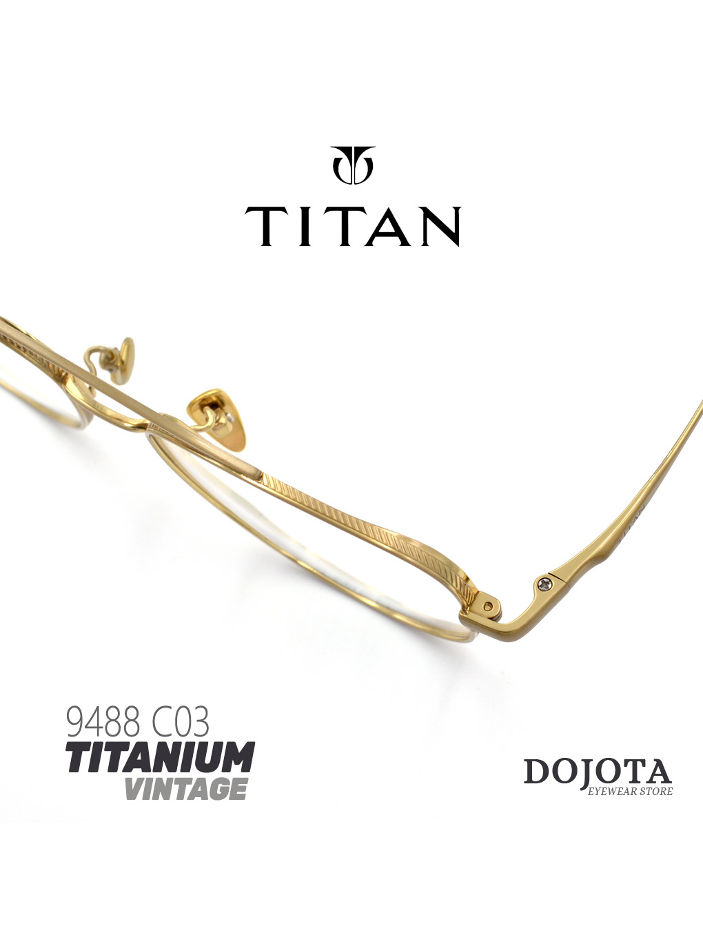 กรอบแว่นไทเทเนี่ยม-สีทอง-titan-รุ่น-9488-c03-สีทอง-golden-สไตล์วินเทจ-คลาสสิค-made-in-korea