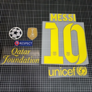 เมสซี่ ชุดฟลูออฟชั่น 2012-13 เบอร์ชุด ทรานเฟอร์ MESSI # 10 + อาร์ม UCL Patch Uefa อก 2011 อะไหล่ Unicef Qatar Foundation