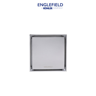 ENGLEFIELD Brass floor drain for tile - square 4" ตะแกรงกันกลิ่นทองเหลืองแบบเหลี่ยม K-32267X-CP