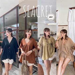 🏝️𝗦𝗘𝗔𝗖𝗥𝗘𝗧 𝗦𝗛𝗜𝗥𝗧 เสื้อเชิ้ตFREESIZE สามารถใส่ได้ทั้ง2 ด้าน