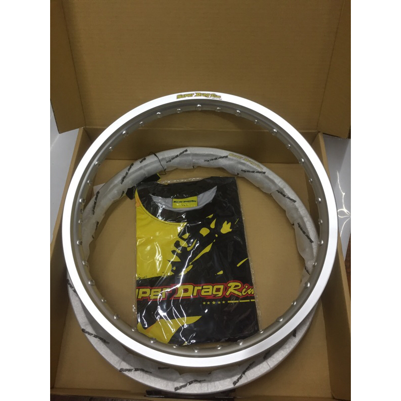 วงล้อ SUPER DRAG RIM รุ่นStreet 1.4ขอบ17 (2วง)ขอบเรียบ สีเงิน(SD1417SI ...