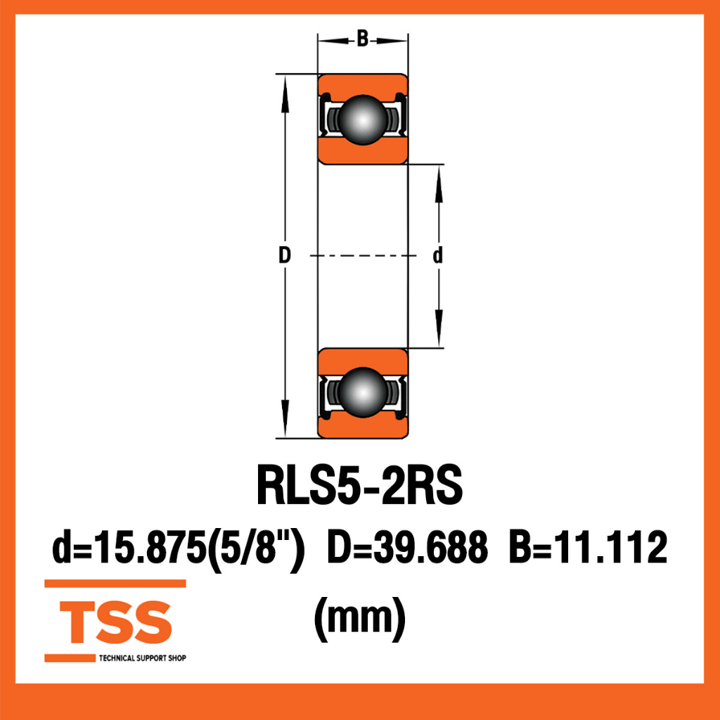 RLS4-2RS RLS5-2RS RLS6-2RS RLS7-2RS RLS8-2RS RLS10-2RS RLS12-2RS ตลับ ...