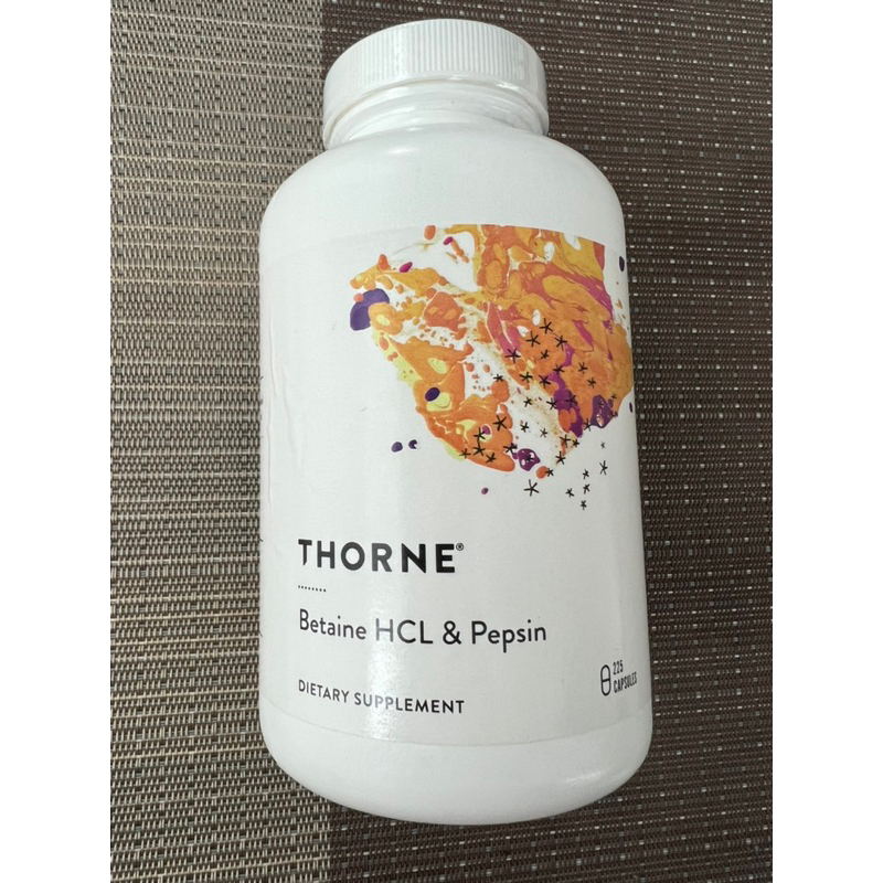 Thorne Betaine HCL & Pepsin Digestive Enzymes for Protein Breakdown