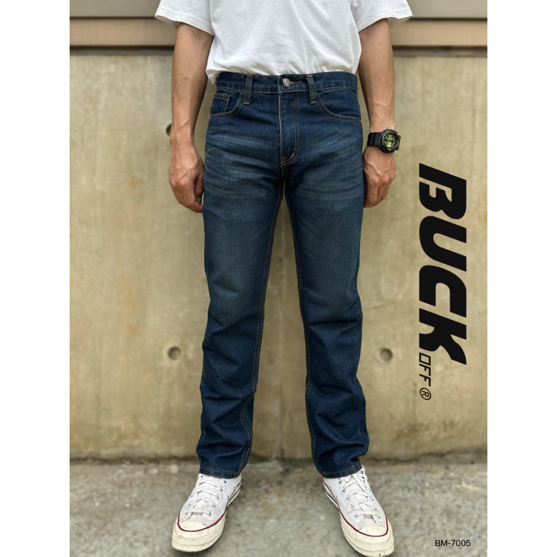 buckoff-กางเกงยีนส์ผู้ชาย-ทรงกระบอก-ผ้ายีนส์-กางเกงขายาว-bm-7005