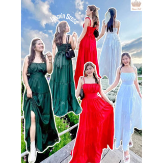 Jasmin Dress #เดรสสายเดี่ยว #เดรสยาว #เดรสสีเขียว #เดรสสีขาว #เดรสสีแดง #เดรสสีเอิร์ทโทน #เดรสสีครีม #เดรสสีน้ำตาล