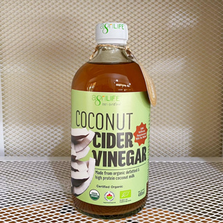 Coconut Cider Vinegar USDA Organic (ปริมาณสุทธิ 480 ml.) น้ำส้มสายชูหมัก ธรรมชาติจาก มะพร้าว ออร์แกนิก 100% ไซเดอร์