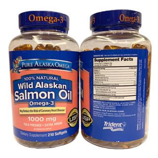 Exp.02/2025🔥🔥Pure Alaska Omega Wild Alaskan Salmon Oil 1000 mg 210 Softgels