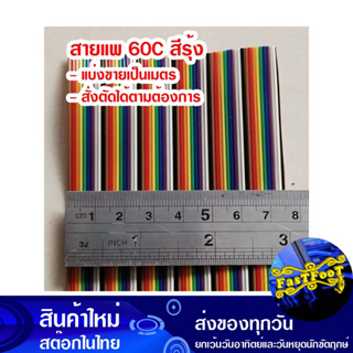 (แบ่งขายเป็นเมตร) สายแพ 60C สีรุ้ง Ribbon Flat Cable Rainbow