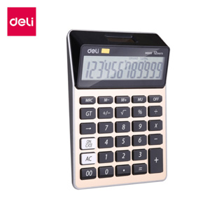 Deli เครื่องคิดเลข เครื่องคิดเลขแบบพกพ 12 หลัก Calculator digits