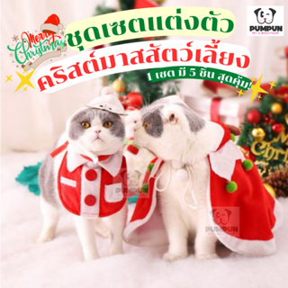 ชุดคริสต์มาส แมว เซต 5 ชิ้น สุดคุ้ม (ชุดแมว) Christmas