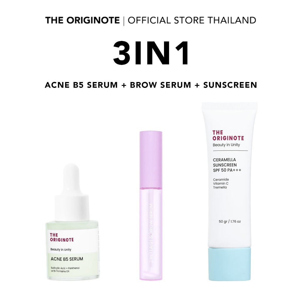 The originote special set เซ็ตสุดคุ้ม บำรุงขนตา ปกป้องรังสีUVจากแสงแดด ...