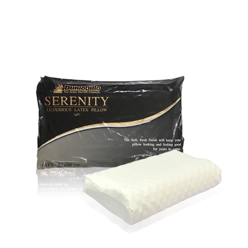 หมอนยางพารา Dunlopillo รุ่น Serenity ขนาด 37x59 CM Shopee Thailand