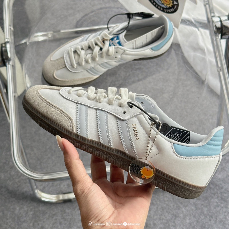 ของแท้-1000-adidas-samba-halo-blue