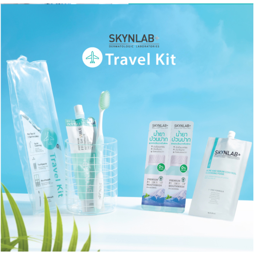 ขนาดพกพา♥️ Skynlab Fresh Smile Toothpaste Travel Kit สกินแล็บ ทราเวลคิท ...