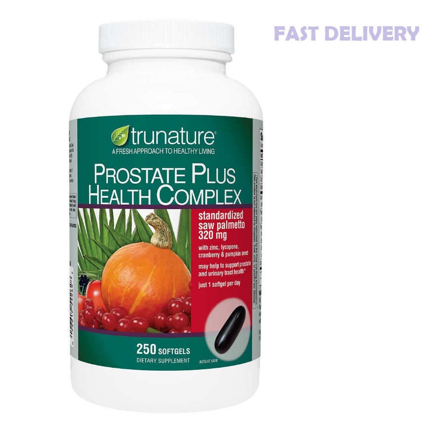 Trunature Prostate Plus 250 Softgels Saw Palmetto with Zinc, Lycopene