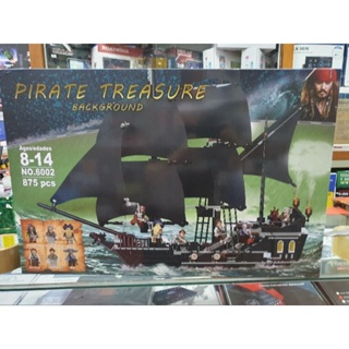 โมเดลตัวต่อเลโก้จีน รุ่น : เรือดำ ไพเรท Pirates of the Caribbean Black Pearl ตัวต่อเรือแบล็คเพิร์ล 875 ชิ้น