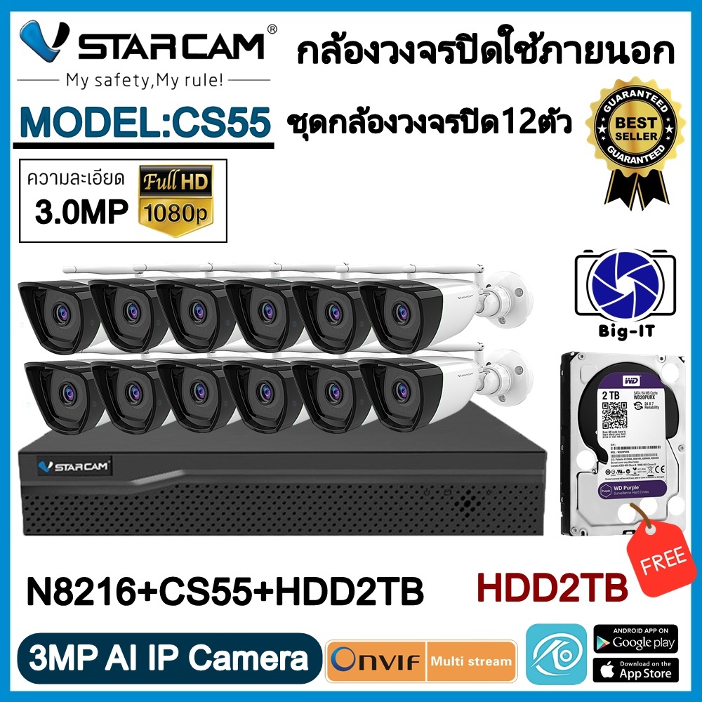 ชุดกล้องวงจรปิดกล้องใช้ภายนอก-cs55-3-0mp-พร้อมกล่องnvr-n8216-ฟรีhdd-big-it