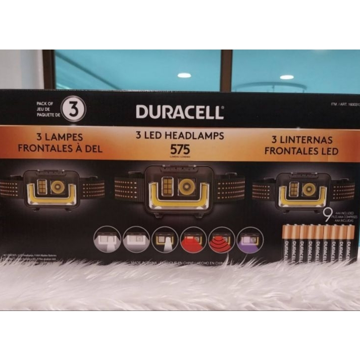 ไฟฉายแบบคาดศรีษะ Duracell LED Headlamps 575 Lumens Shopee Thailand
