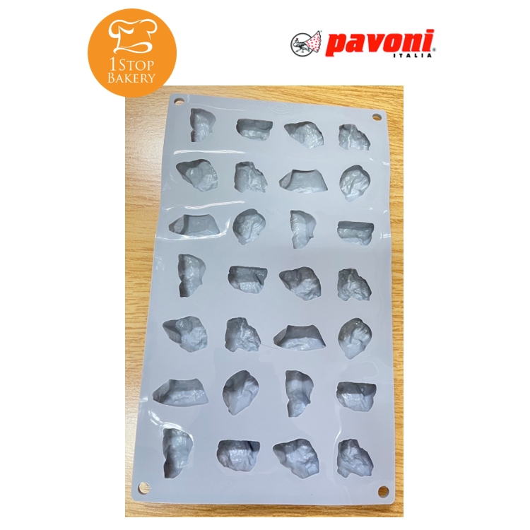 pavoni-gg022s-silicone-mould-gourmand-line-stones-24-impr-พิมพ์ซิลิโคน