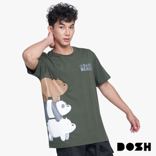 DOSH UNISEX T-SHIRTS WE BARE BEARS เสื้อยืดคอกลมแขนสั้น ผู้ชาย-ผู้หญิง FBTM210904-DG