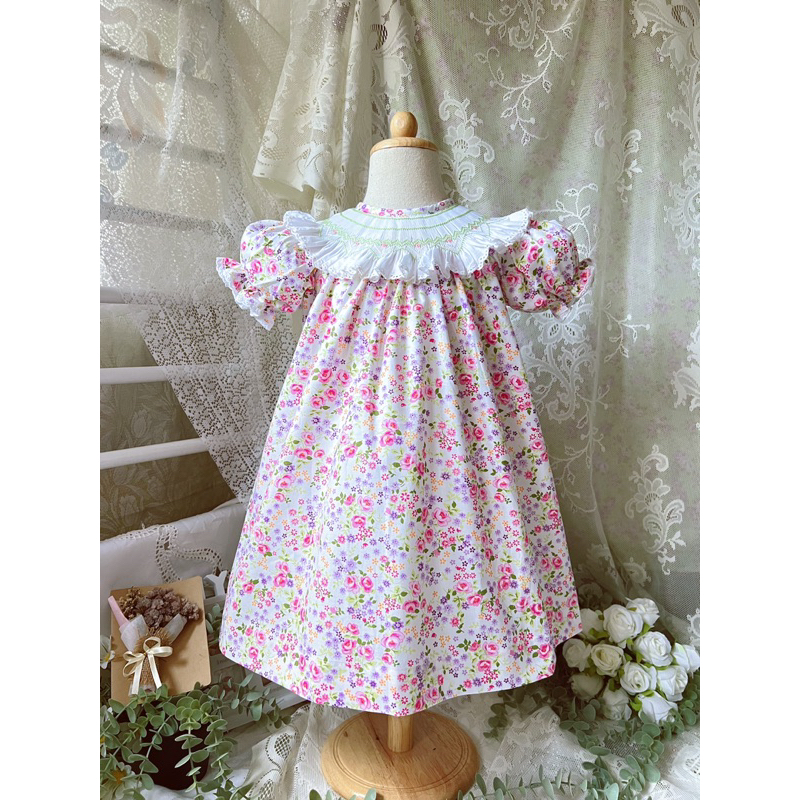 Splendid Stars Pink Muslin Smocked Tube Dress