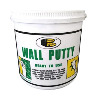 BOSNY Wall Putty วอลพุตตี้ สีโป๊ว กำแพง อุด ซ่อมรอยแตกร้าว ขนาด 1.5 กก./5กก. สีโป๊วผนัง เคมีโป๊ว B219