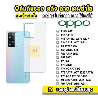 🔥 ฟิล์มกันรอย ฟิล์มหลัง เคฟล่า รุ่น OPPO A12 A15 A16 A17 A38 A53 A54 A57 A58 A73 A74 A76 A77 s A78 A94 A95 A96 ฟิล์มoppo