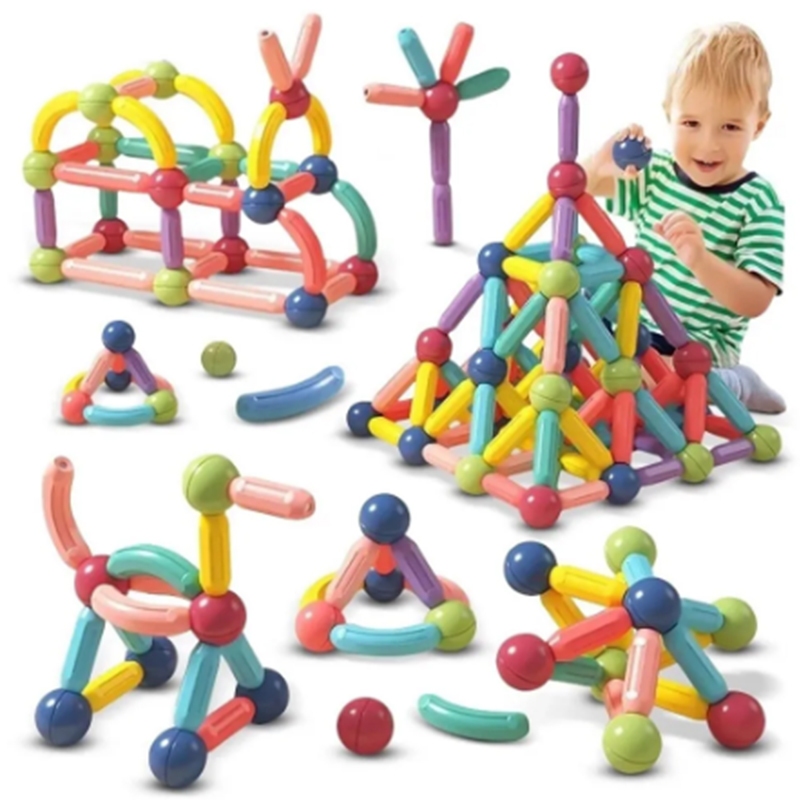 ตัวต่อแม่เหล็กเสริมทักษะ-magnetic-stick-ตัวต่อแม่เหล็กของเล่น-แม่เหล็กของเล่นเด็ก-ของเล่นตัวต่อแม่เหล็ก