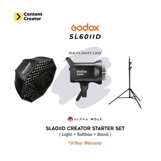 Godox SL60IID Daylight Creator Set ชุดไฟสตูดิโอครบชุด ขนาด 60Watt ไฟ+Softbox+ขาตั้งไฟ ประกันศูนย์ไทย 3 ปี