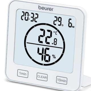 [รับประกัน 3 ปี] Beurer HM 22 Thermo Hygrometer เครื่องวัดอุณหภูมิ และความชื้น พร้อมฟังก์ชันแสดงวันที่, เวลา และจับเวลา