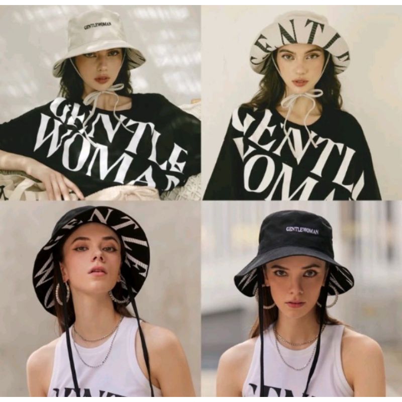 พร้อมส่ง GW BUCKET HAT : สีครีม ดำ ฟ้า ถูกสุดในShopee 🎈 | Shopee Thailand