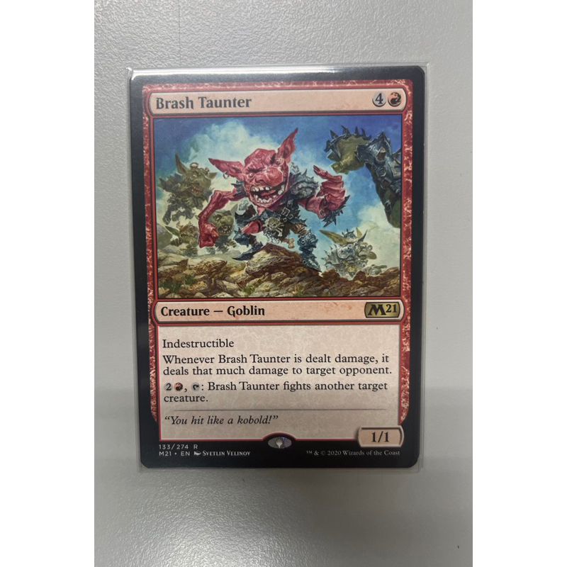 การ์ด MTG Brash Taunter Red Magic the Gathering EDH รุ่น Coreset M21