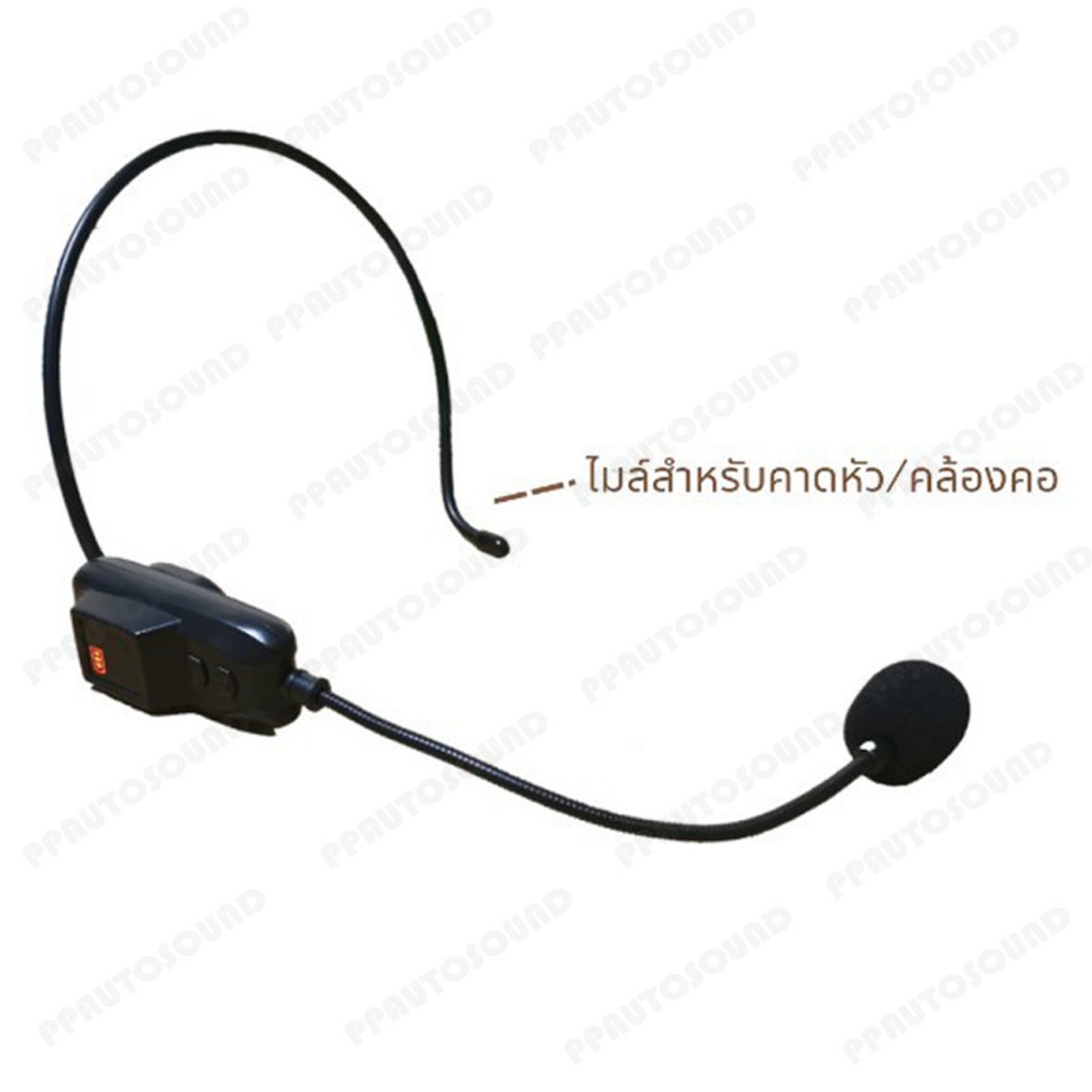 🚚 SOUNDMILAN รุ่น M-601 ไมค์คาดหัว / M-605 หนีบเสื้อ ไร้สาย UHF ...