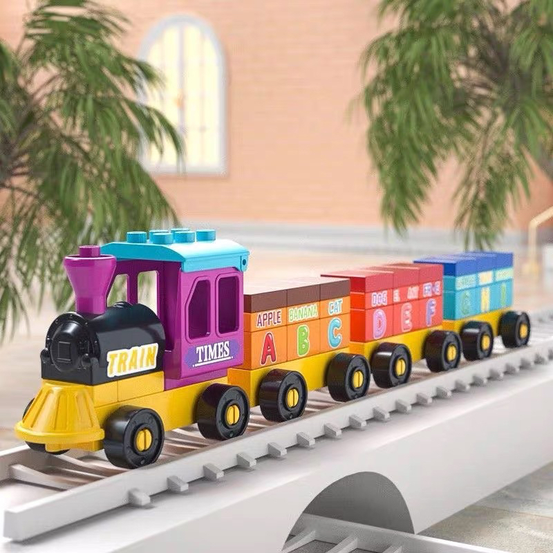 feelo-ชุดตัวต่อ-รถไฟ-25-53-เ-58-ชิ้น-little-train-ตัวต่อขนาด-duplo-รถไฟ-ของเด็กเล่น-เสริมพัฒนาการ