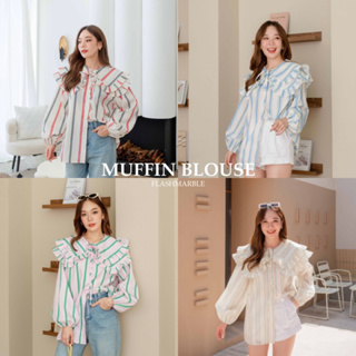 FLASHMARBLE MUFFIN BLOUSE