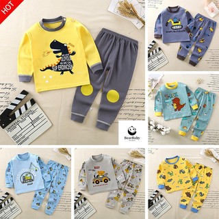 73-110cm bộ đồ ngủ trẻ em vải cotton bộ đồ mặc nhà cho trẻ em họa tiết hoạt hình dễ thương sẵn sàng giao trong Thái Lan
