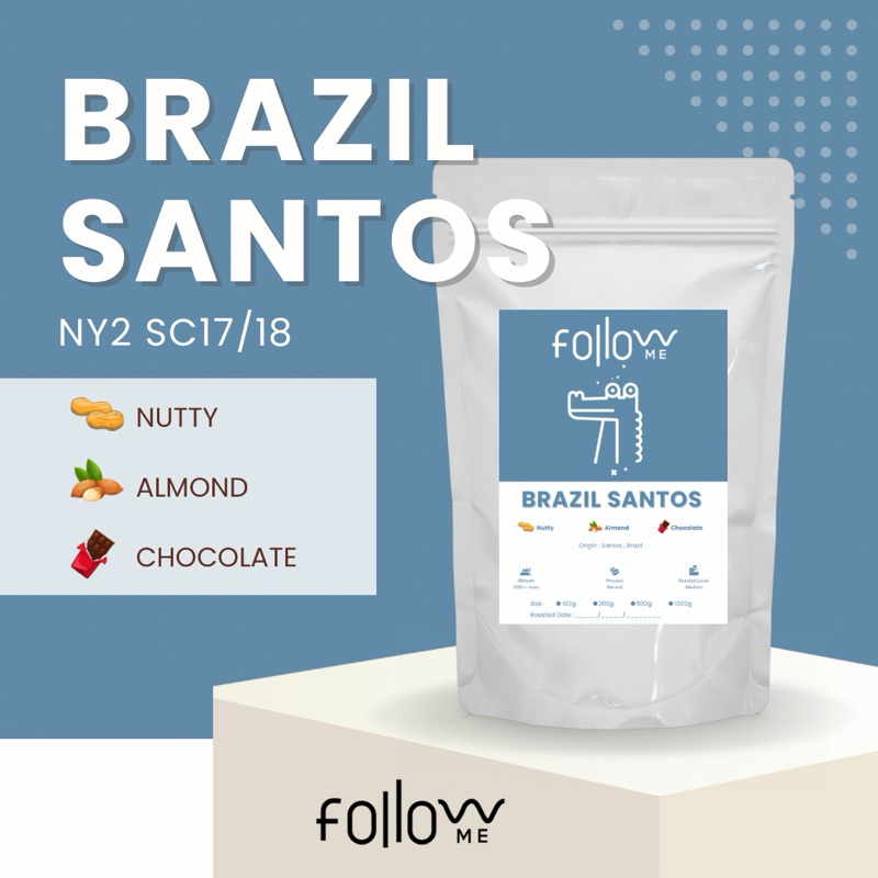 เมล็ดกาแฟ-brazil-santos-คั่วกลาง-เกรดpremium