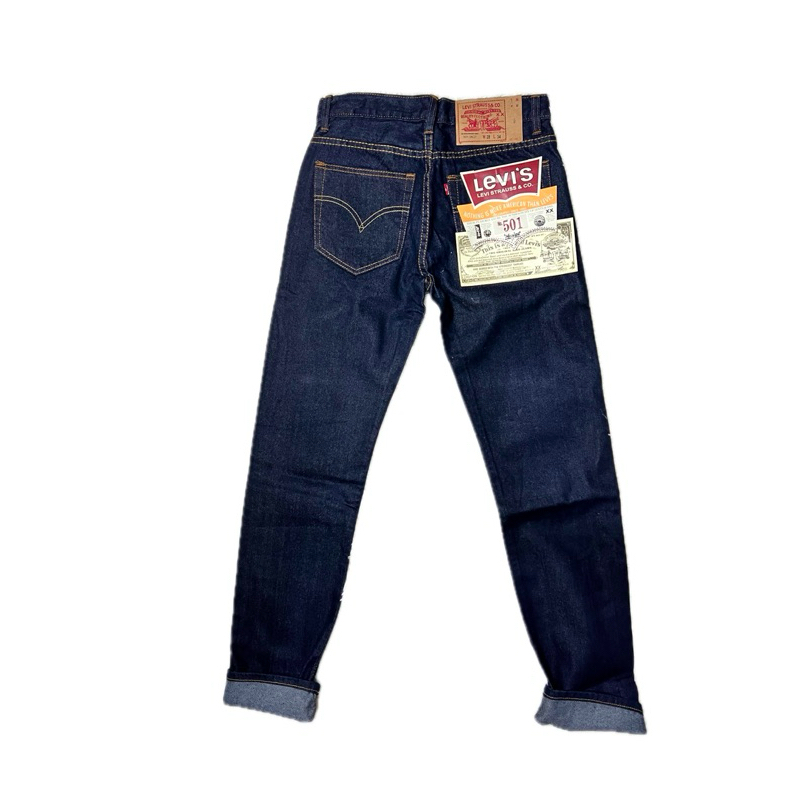 levis-bige-ริมแดง-501-made-in-usa-ทรงกระบอกเล็ก-เอวใหญ่จะเป็นซิป-38-ขึ้นไป