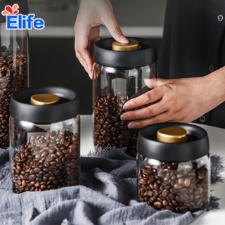 500/900ML โถใส่กาแฟสูญญากาศ กระปุกเก็บเมล็ดกาแฟ ขวดสูญญากาศ Coffee/Sugar/Tea Food Storage Vacuum Seal Container