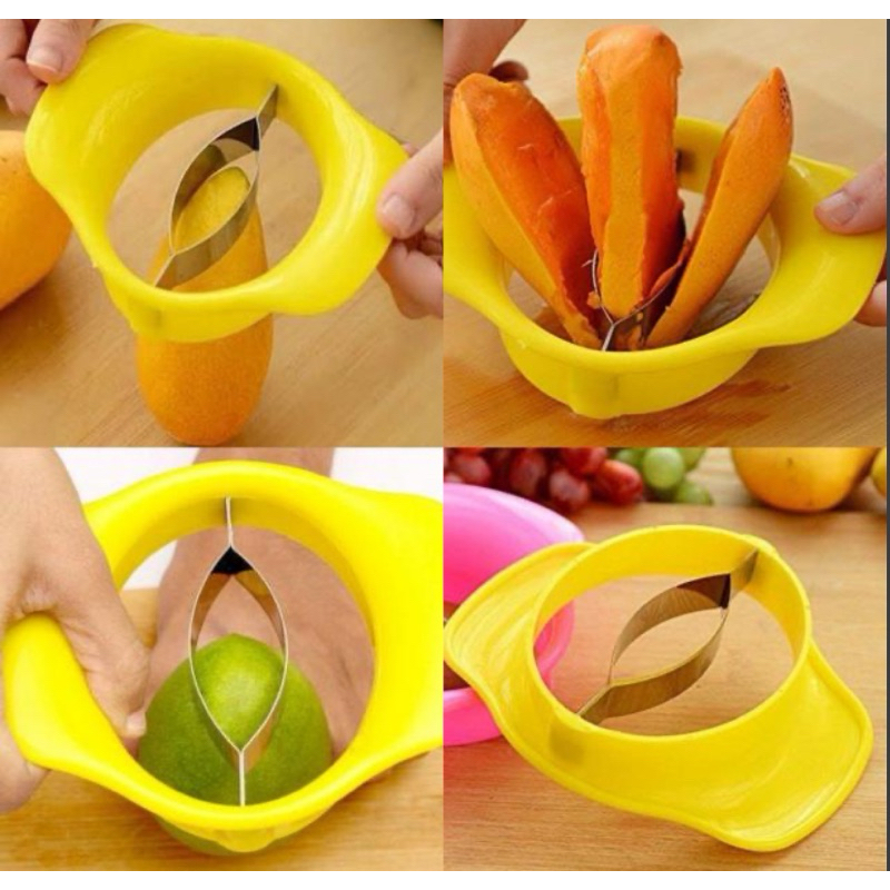One step mango cutter ที่หั่นมะม่วงในขั้นตอนเดียว สามารถหั่นมะม่วงแยก ...