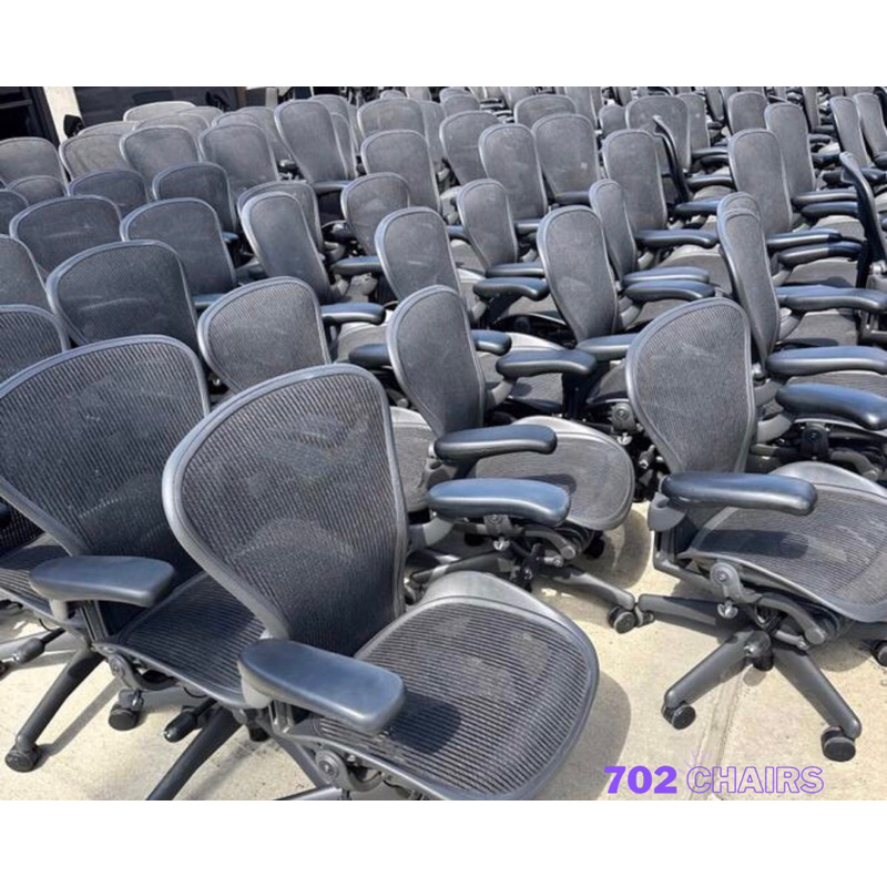 Herman Miller Aeron Office Chair Fully Loaded (Black) Size B 10 Year
