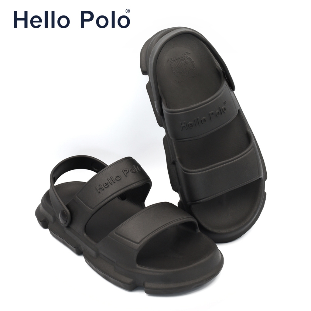 Hello Polo รองเท้า รองเท้าแตะรัดส้น กันลื่น 3cmพื้นหนา นุ่มใส่สบาย ...