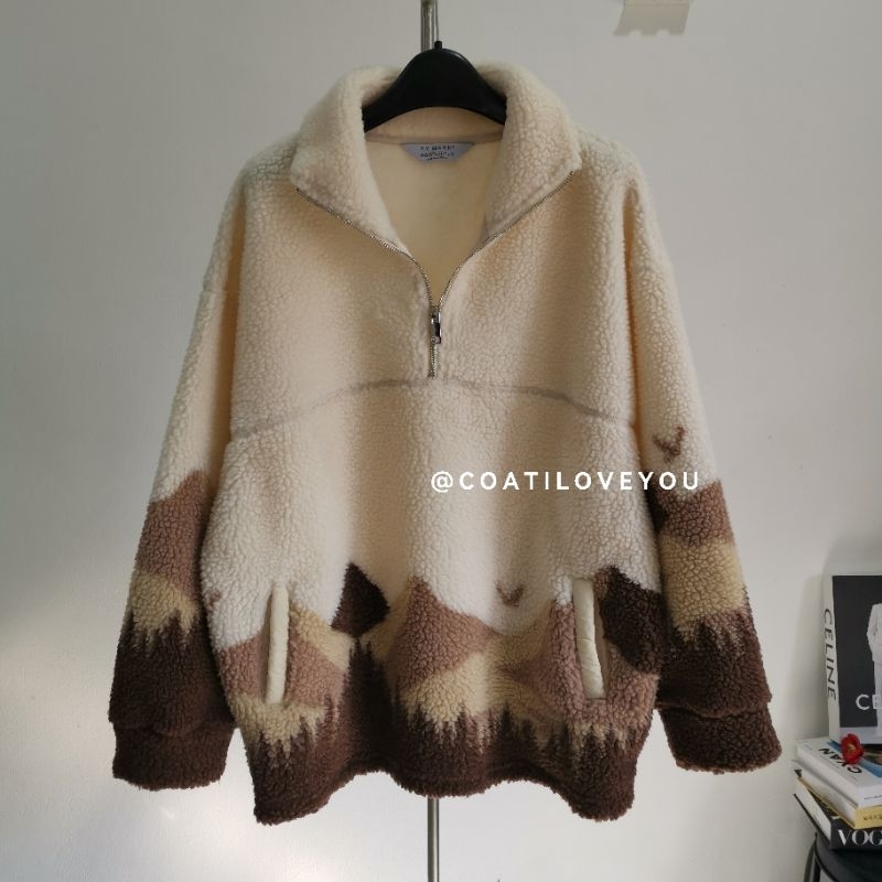 PRIMARK HALFZIP SHERPA SWEATSHIRT Shopee Thailand