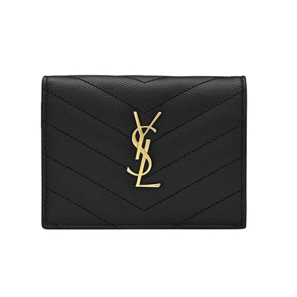 Saint Laurent ของแท้ YSL wallet SAINT LAURENT MATELASSÉ LEATHER WALLET