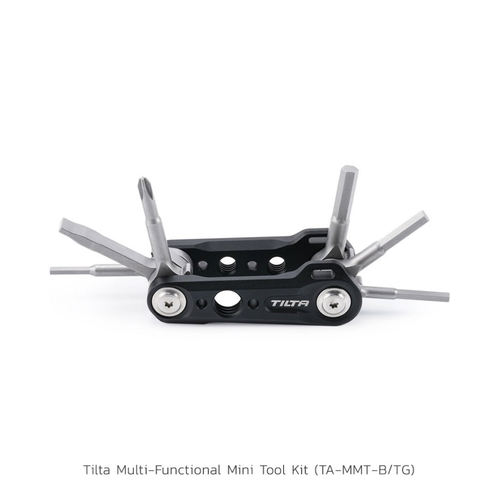 Tilta Multifunctionele Mini Tool Kit, 6 in 1 Vouwgereedschap Set met 6 Specificaties Moersleutels, Camera Tool voor Apparatuur Demontage - Zwart TA -MMT-B
