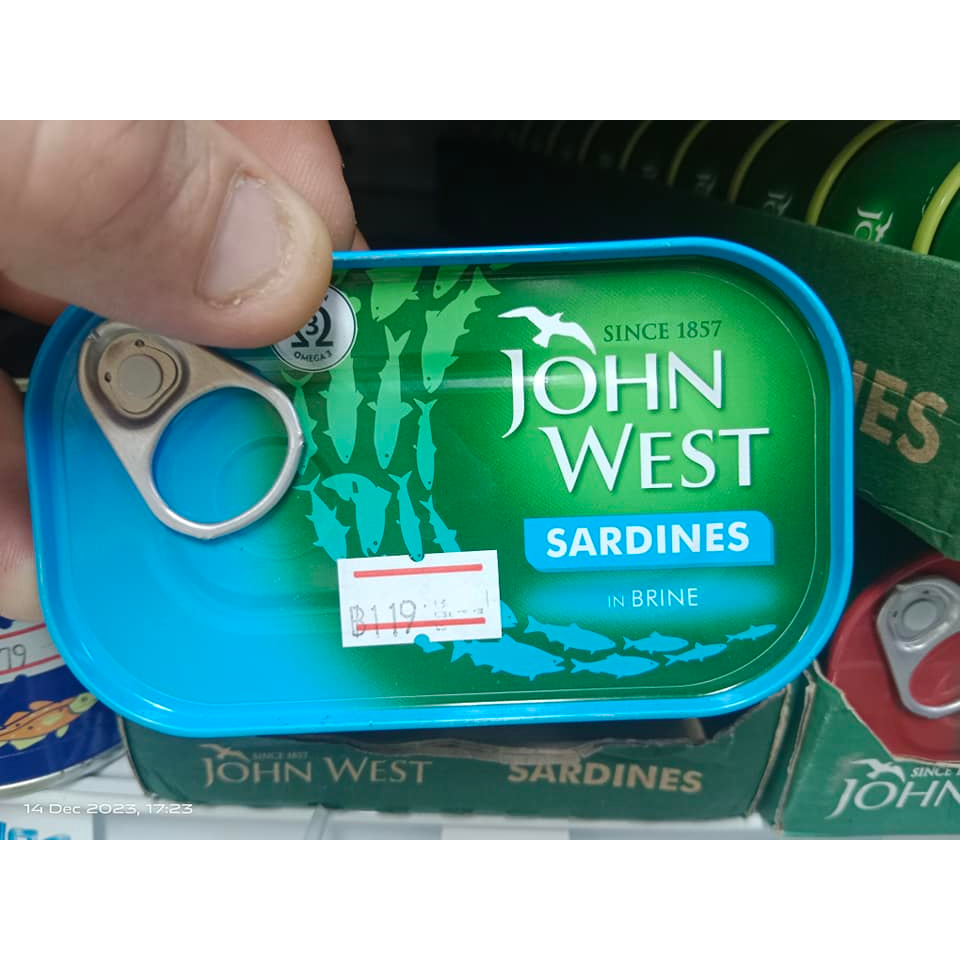 JOHN WEST Sardines In Brine 120g Shopee Thailand