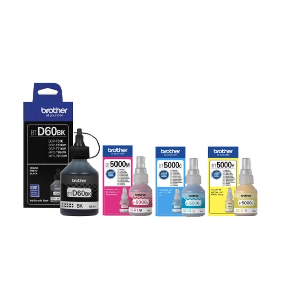 หมึกแท้ Brother รุ่น BT6000BK, BT5000C, BT5000M, BT5000Y สำหรับเติม ...