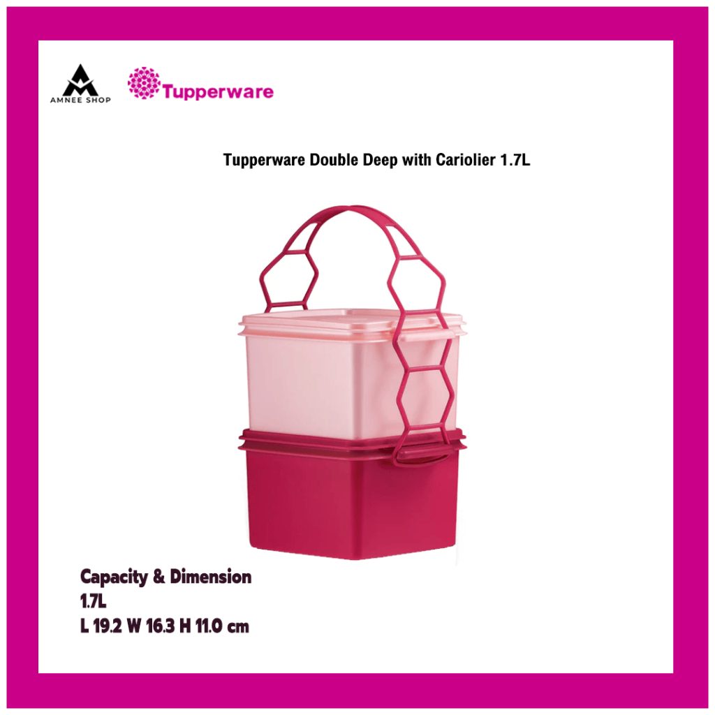 ภาชนะบรรจุอาหาร Tupperware Double Deep with Cariolier 1.7L 2ชั้น ...