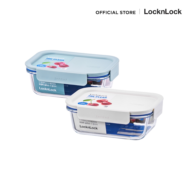 LocknLock กล่องถนอมอาหาร The Clear Square Container ความจุ 630 ml. รุ่น ...