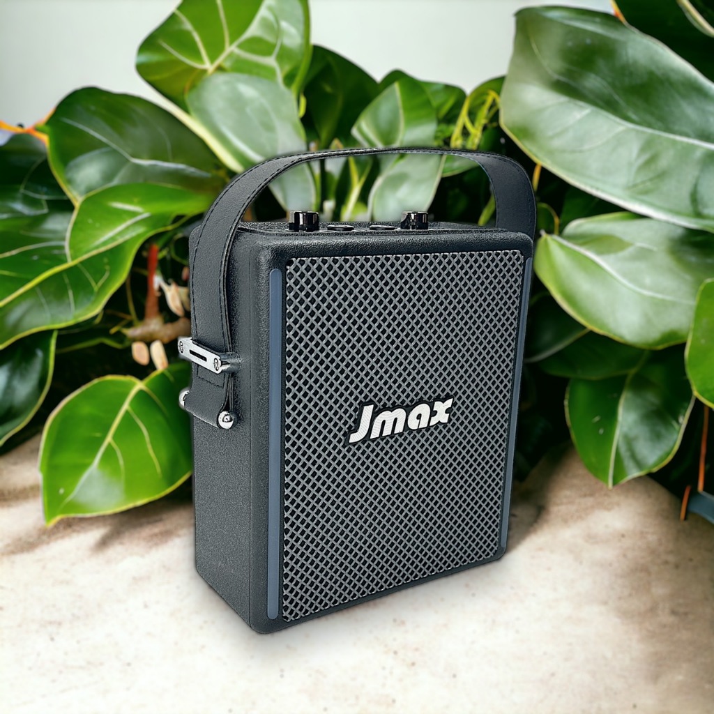 Jmax ลำโพงบลูทูธ พร้อมสายหิ้ว ร้องคาราโอเกะได้ ลำโพงไร้สาย 12W ของแท้ ...